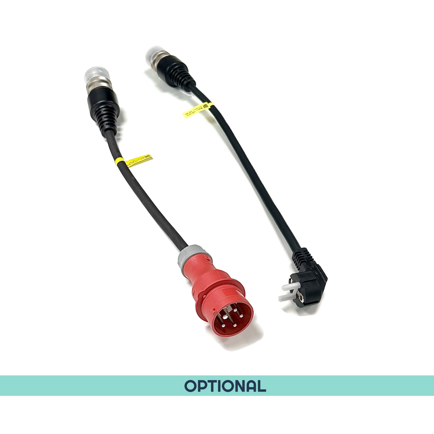 All-in-One EV Portable (Mobile) Charger 7.4kW CEE32 Red Commando & Schuko Connector Adaptor Plug Tails Options