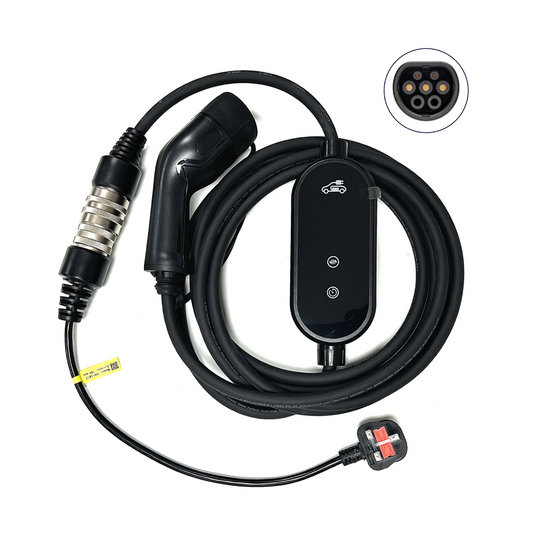 All-in-One EV Mobile Charger EVSE UK 3-Pin Granny Portable Charger (Type 2 Connector)