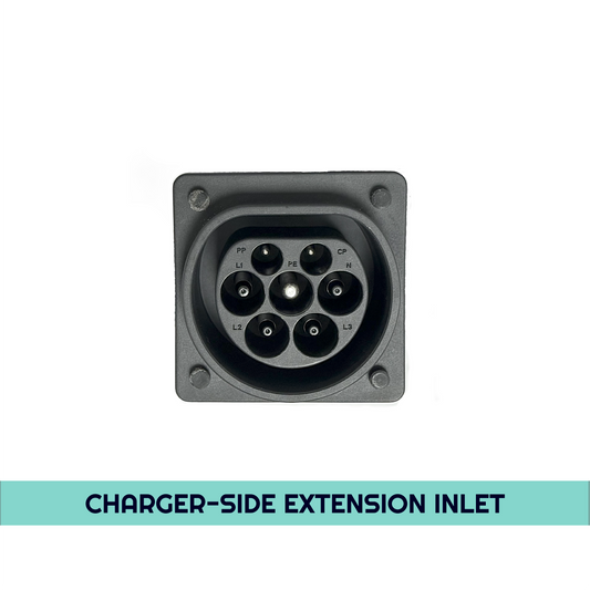 Type 2 to Type 2 EV Charging Cable Connector (Cable Extension Side)