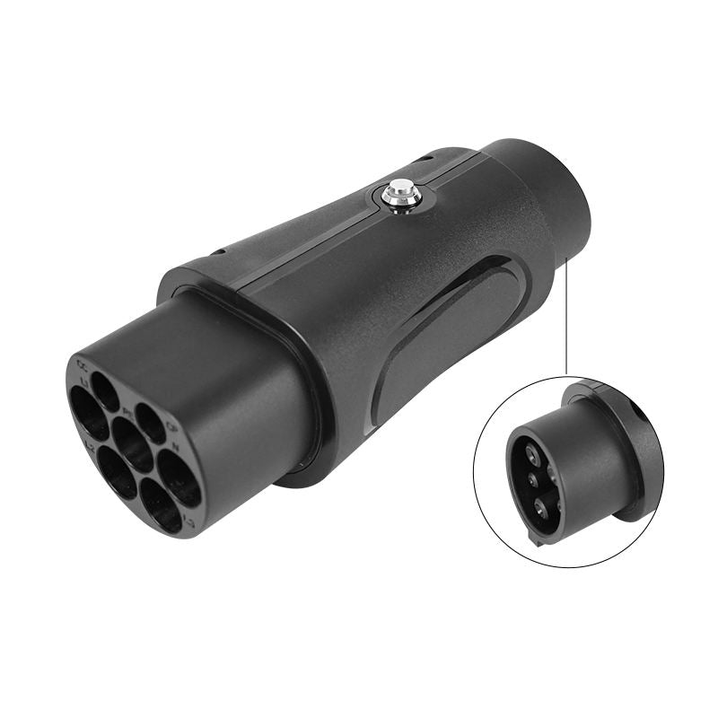 Convert a Type 2 EV connector cable to a Type 1, giving you flexibility to charge any car with Type 1 inlet socket using your existing 16A or 32A Type 2 EV charging cable (up to 7kW)