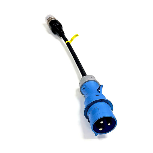 All-in-One EV Mobile Charger CEE32 Blue Commando Connector Adaptor Tail