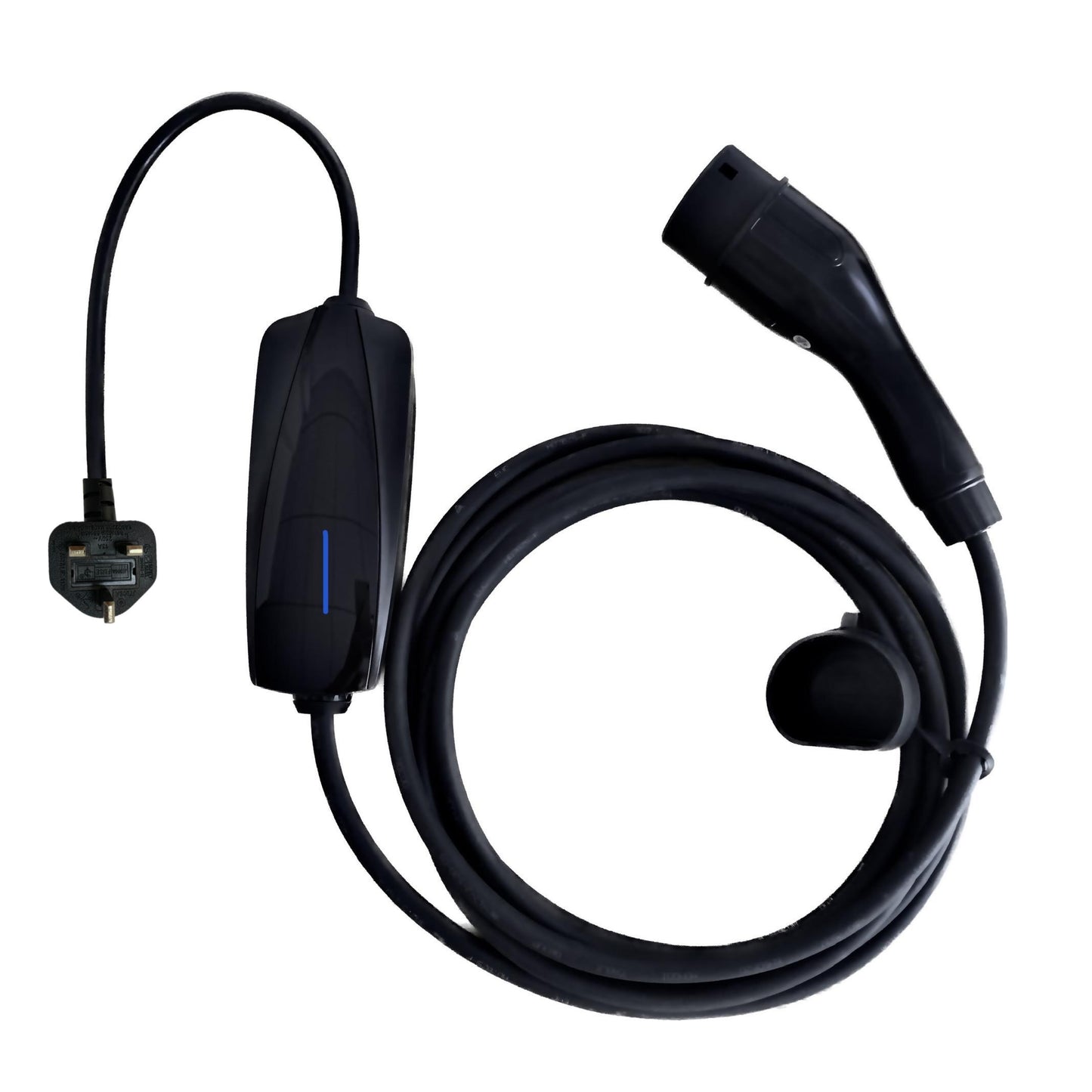EV Portable Charger 2.3kW Type 2 with LED Breathing Light | UK 3 Pin Plug (2023)