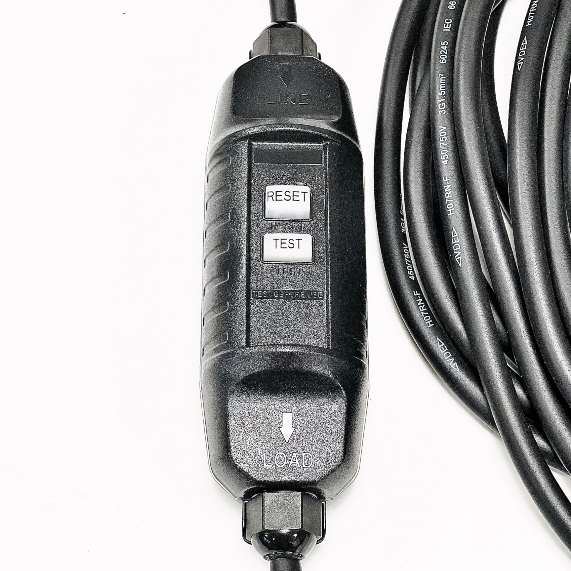 Heavy Duty EV Weatherproof Extension Cable & RCD Protection Device