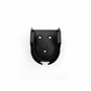 Black wall mount cradle mounted on a wall, purpose-made to house Stella Charge's All-In-One EV Mobile Charger
