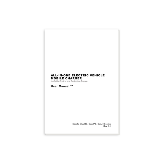Stella Charge All-in-One portable EV charger user manual front cover for 7kW and 11kW models