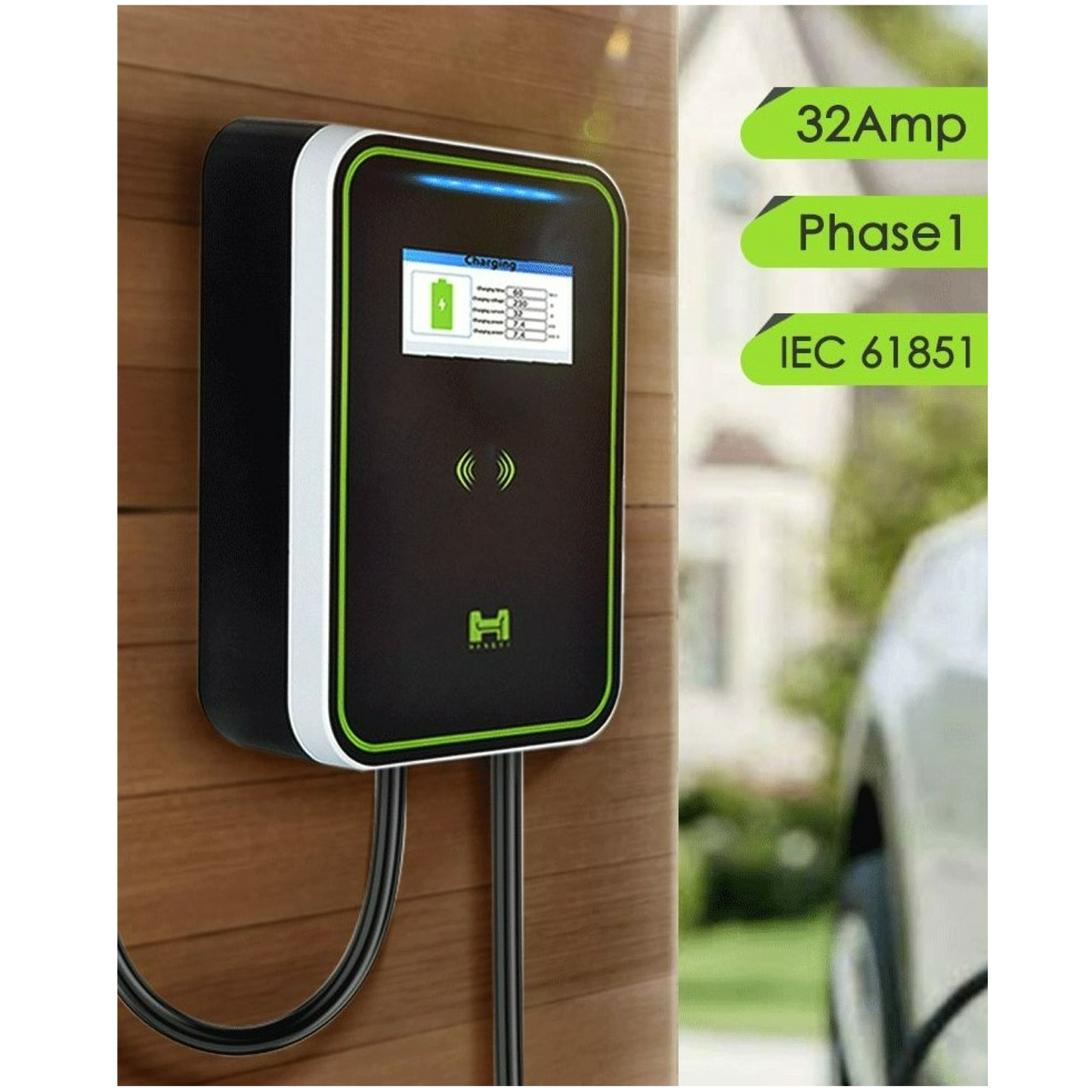 Dark Horse 7kW Smart Wallbox EV Charging Station  OZEV & UKCA Certified  wall mounted