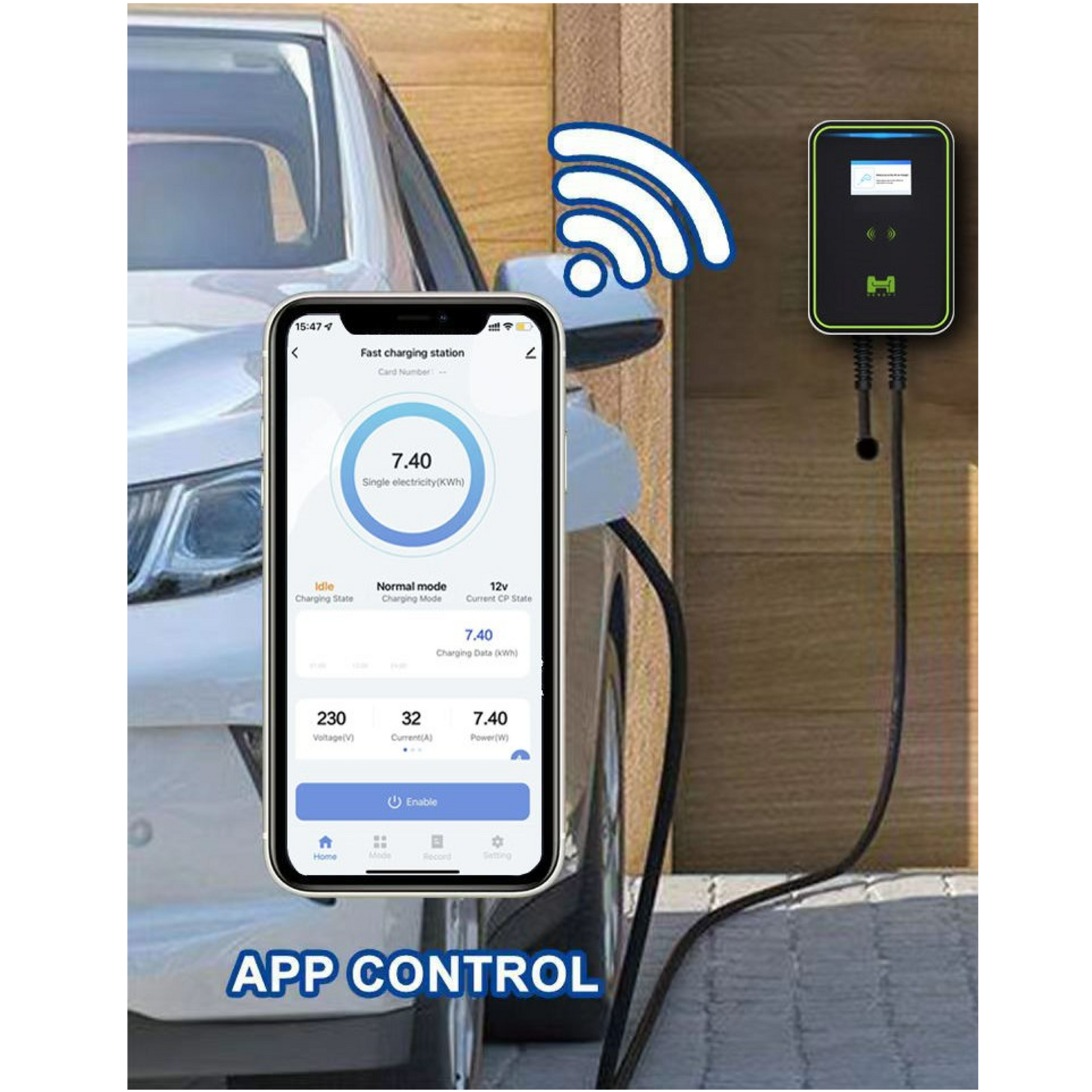 Dark Horse 7kW Smart Wallbox EV Charging Station  OZEV & UKCA Certified  mobile app