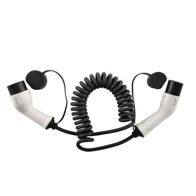 EV Spiral Charging Cable Type 2  16 or 32 amp  Electric Car Chargers