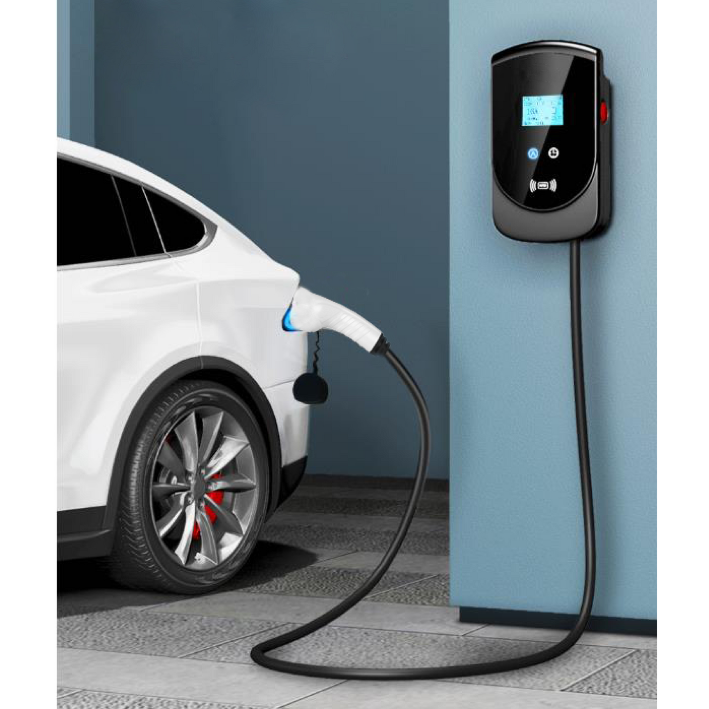 EV Wallbox Charging Station 7kW by FSR | Type 2 Tethered