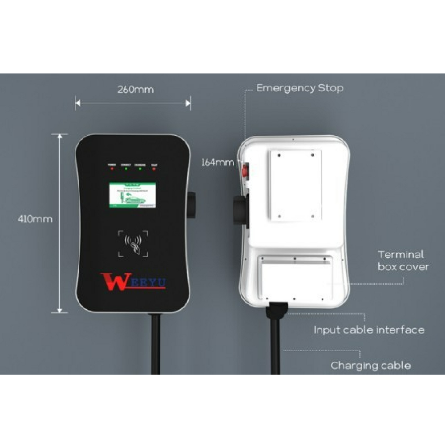 M3W Series 7kW Wallbox Charging Station